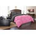 thumbnail image 5 of Elegant Comfort Classic 3-Piece Pink Gray Solid Print Comforter Bedding Sets, KING, 5 of 5