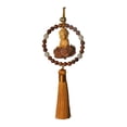 thumbnail image 4 of Almencla Buddha Statue Car Rearview Mirror Charm Pendant with Tassel Feng Shui Decor Yellow, 4 of 8