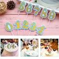 thumbnail image 3 of Baohd Golden Glitter Number Candle Birthday Cake Party Wedding Pie Decoration Kids Gift, Type 0, 3 of 6