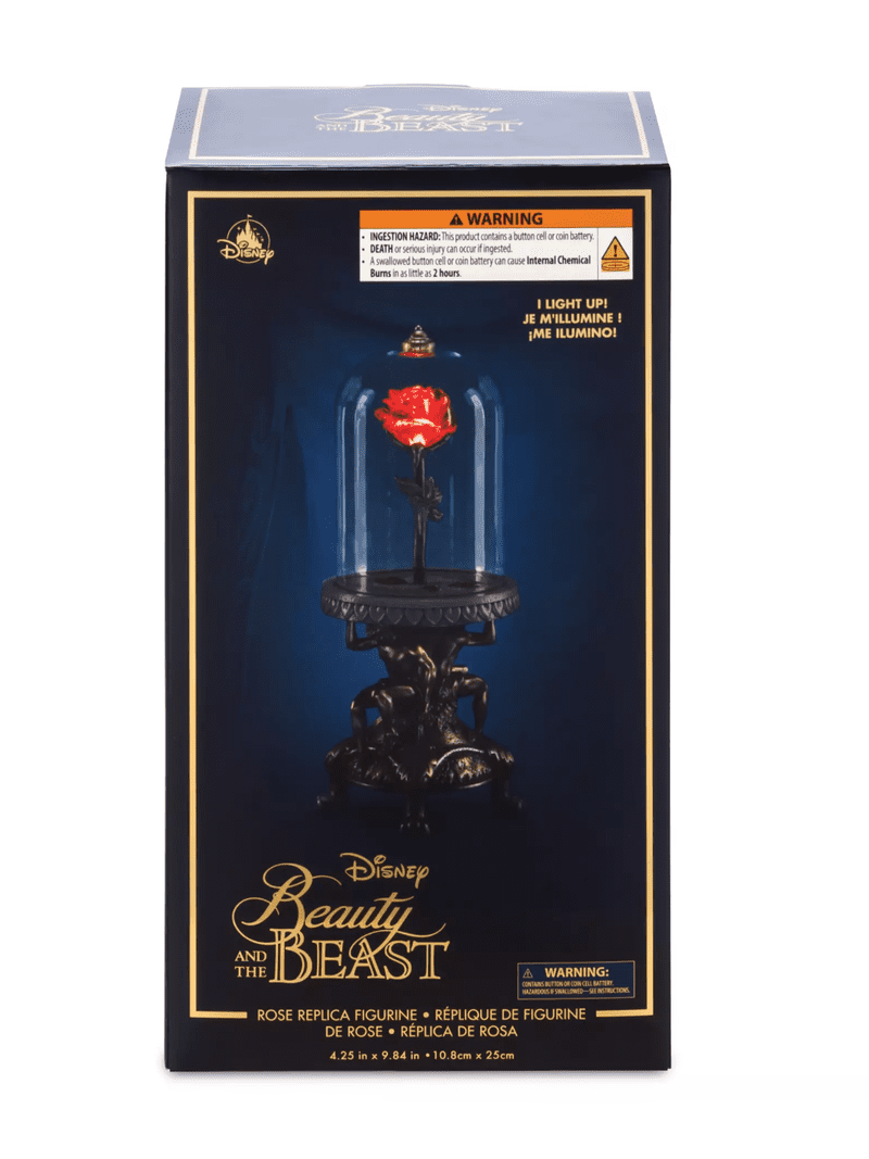Disney Beauty and the Beast Light Up Enchanted Rose Replica New