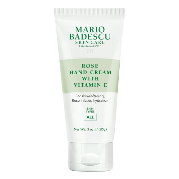 Mario Badescu Rose Hand Cream with Vitamin E for Dry Hands (Tube) - 3 oz.