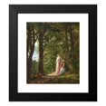 thumbnail image 2 of August Schiøtt 15x17 Black Modern Framed Museum Art Print Titled - Two Women and a Dog on a Forest Path Overlooking the Sea One Summer Day (1878), 2 of 5