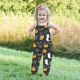 thumbnail image 3 of Odeerbi Toddler Girls Halloween Sleeveless Jumpsuit Strap Romper Kids Comfortable Cute Halloween Print Suspenders Leisure Long Pants Toddler Clothes Black, 3 of 6