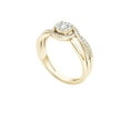 thumbnail image 2 of 1/4Ct TDW Diamond 10K Yellow Gold Bypass Cluster Engagement Ring, 2 of 5