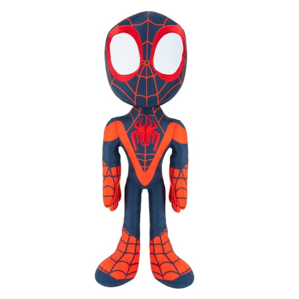 Marvel Spidey and His Amazing Friends Friend Miles Talking Peluche – Miles Morales de 16 Pulgadas con Sonidos – Juguetes con Tus amigables spideys de vecindario Marvel NA