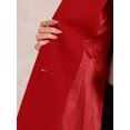 thumbnail image 5 of INSPIRE CHIC Winter Long Coat for Women's Lapel Collar Double Breast Coats XS Red, 5 of 6