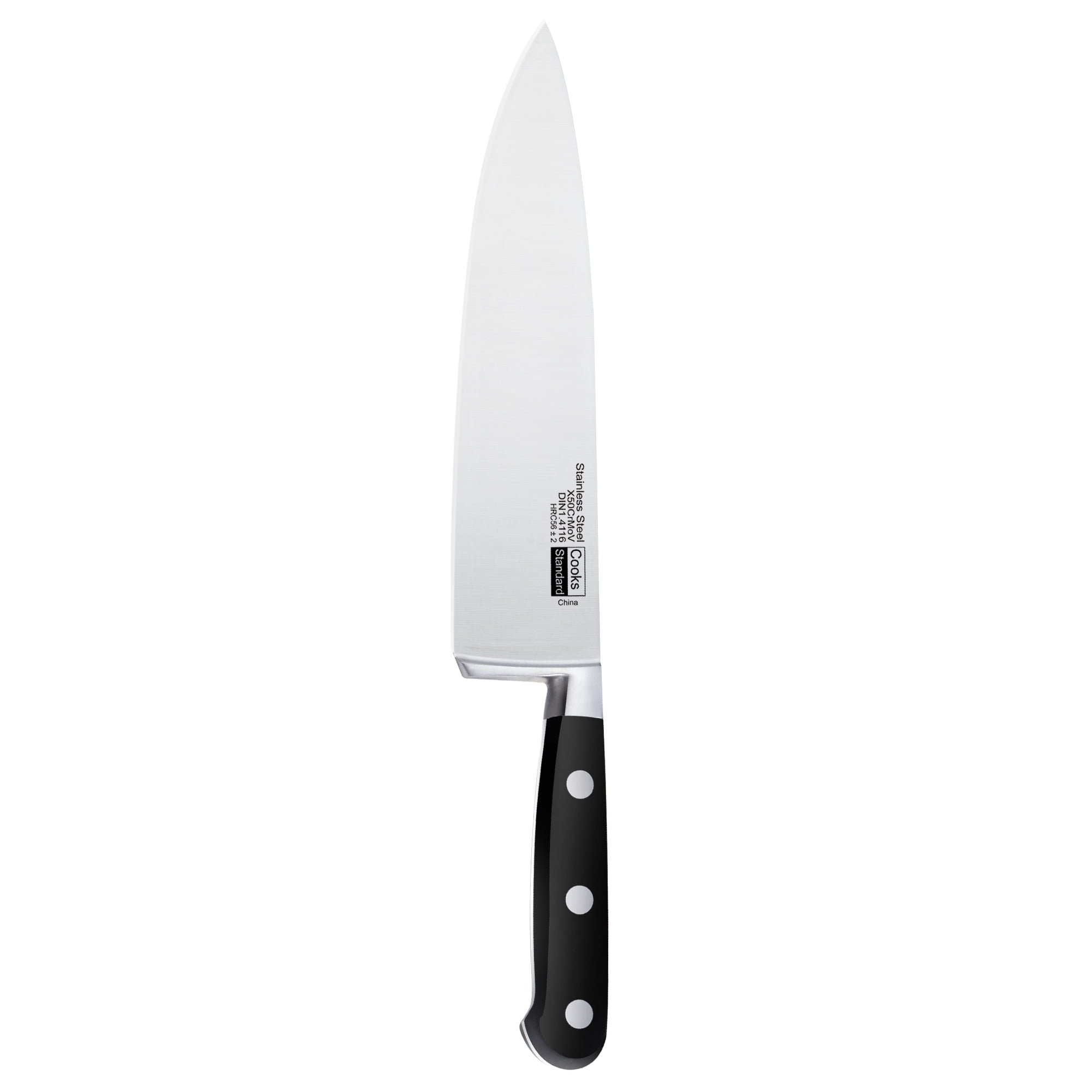 Cooks Standard Classic Cutlery  8 Inch/20cm Chef's Knife, High-Carbon Stainless Steel Serrated Blades, Ergonomic Handle, Sharp Triple Rivet