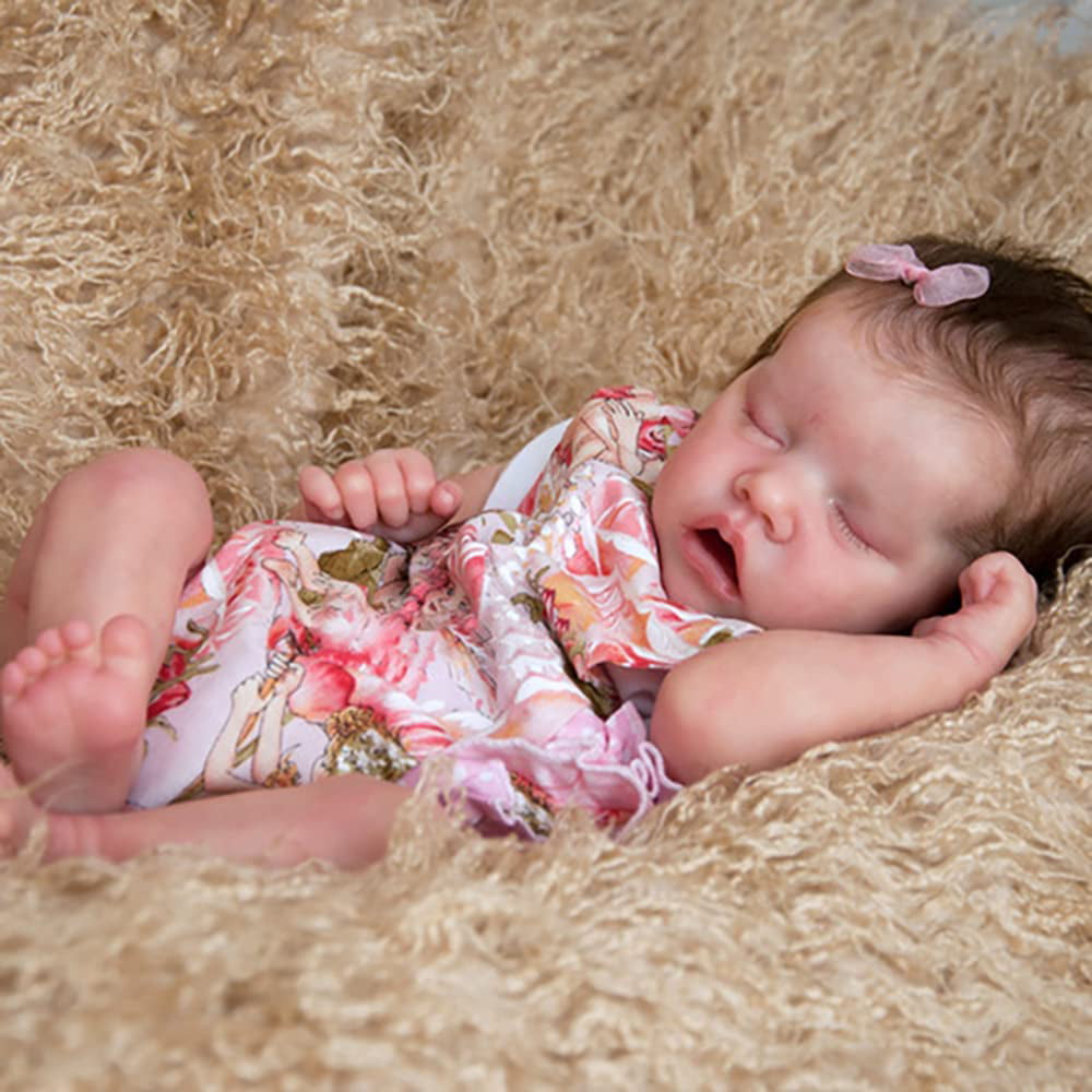 17''  Handmade Silicone Realistic Reborn Doll Baby Girl Lifelike Newborn Gift 