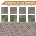 thumbnail image 6 of Costway 18 PCS Interlocking Deck Tiles Anti-slip Floor Tiles for Poolside All Weather Grey, 6 of 9
