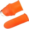 thumbnail image 2 of Finger Guards for Cutting Garden Silicone Thumb Knife- 2 Pack Separator Finger Knife, Harvesting Plant Cutter Tool for Trimming Garden Plants Fruit Vegetables Thumb Pruners for Gardening, 2 of 5