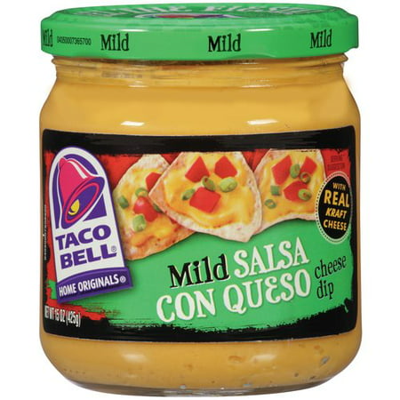 (2 Pack) Taco Bell Mild Salsa Con Queso Cheese Dip, 15 oz (Best Queso Dip In A Jar)