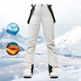 thumbnail image 4 of DondPO Pantalons de Neige pour Femmes, Pantalons de Ski pour Femmes, Pantalons de Ski Légers pour Femmes, Pantalons de Randonnée pour Femmes, Pantalons pour Femmes, Pantalons Blancs TG, 4 of 5