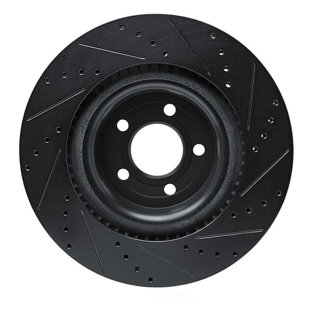 Dynamic Friction Company 633-54279L DFC Brake Rotor - Drilled And Slotted - Black