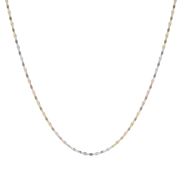 Cadena De oro italiano Imperial Jewlery 14K Grano De Café 45 cm calibre 1mm