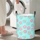 thumbnail image 5 of Fotbe Colorful Sweet Donuts Cesto de Ropa con Asas, Cesto Impermeable de Gran Capacidad, Bolsa de Lavado para Dormitorio, Cesto de Ropa con Ruedas y Asas-Small, 5 of 6