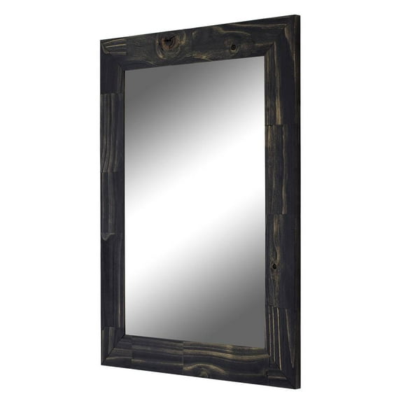 Hitchcock Butterfield 814902 Rustic Weathered Reclaimed Ebony Wood Yosemite Rectangle Mirror