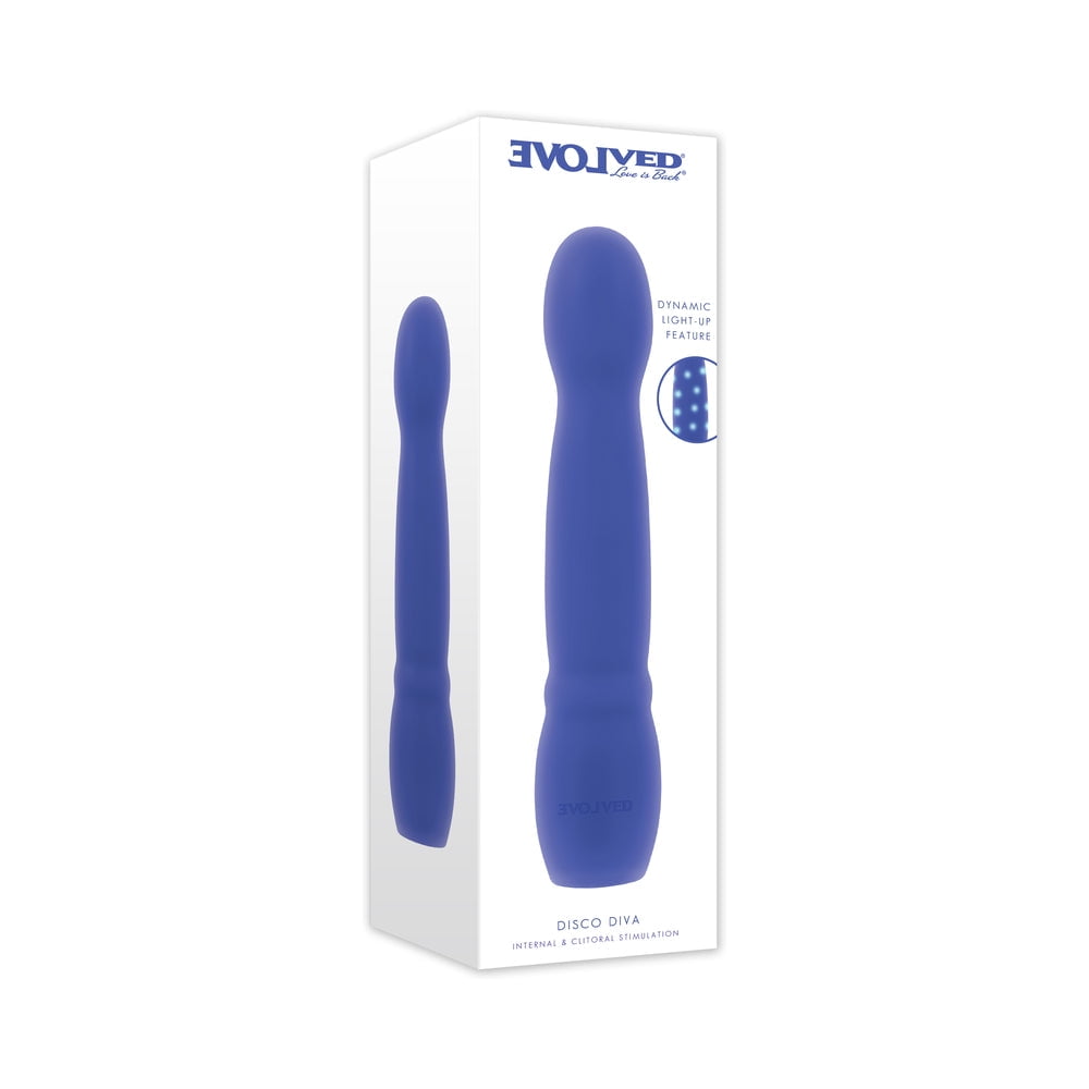 Evolved Disco Diva Rechargeable Silicone G-Spot Vibrator, Blue - Walmart.com