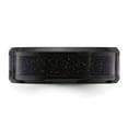 thumbnail image 3 of Chisel Stainless Steel Polished Black IP-plated with Blue Star Sandstone Inlay 8mm Band, 3 of 3