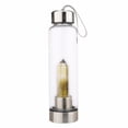 thumbnail image 1 of Crystal Water Bottle - Natural Wellness Healing - Glass/Stainless Steel, 1 of 4