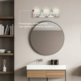 thumbnail image 5 of Design House Dove Creek 3-Light Dimmable Bathroom Vanity Light with Frosted Glass Shades, Polished Chrome, 5 of 24