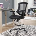 thumbnail image 2 of Modway Calibrate Adjustable Swivel Mesh Fabric Drafting Chair in Black, 2 of 7