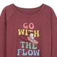 thumbnail image 3 of Peanuts - Summer Edition - Snoopy - Go with the Flow - Women's Lightweight French Terry Long Sleeve Shirt, 3 of 5