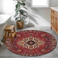 thumbnail image 3 of Round Rug 4Ft Washable Non-Slip, Boho Southwest Circle Area Rugs for Living Room Bedroom, Vintage Farmhouse Ethnic Aztec Tribe Art Indoor Floor Mats Carpet Runner for Home Decor Aesthetic, 3 of 8