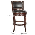 thumbnail image 4 of SAFAVIEH Pasquale Industrial Swivel Bar Stool with Footrest, Sierra/Brown, 4 of 5