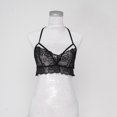 thumbnail image 2 of Lace Crop Tops Unpadded Bra Bralette Cami Lingerie Black, 2 of 8