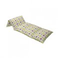 thumbnail image 4 of Floral Floor Pillow Lounger Cover, Flowers Buds with Butterfly and Circle Hoops Nature Design, Nap Mat Printed Fabric Case for 5 Pillows, 88" x 36", Apple Green Dark Taupe, by Ambesonne, 4 of 5