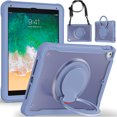 thumbnail image 2 of XYX For iPad 6th 2018/5th Gen 2017 Case 9.7 inch, 360 Rotating Hand Grip, Shoulder Strap, Heavy Duty Drop Protection, Grey, 2 of 7