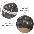 thumbnail image 4 of KAKOWELY pot de Fleurs en Rotin Imitation Rotin Panier Rond pour Jardinière Panier de Rangement Tissé pour Plantes d'Intérieur et d'Extérieur Cache-Pot Décoratif et Panier en Herbe de Mer Gris, 4 of 4