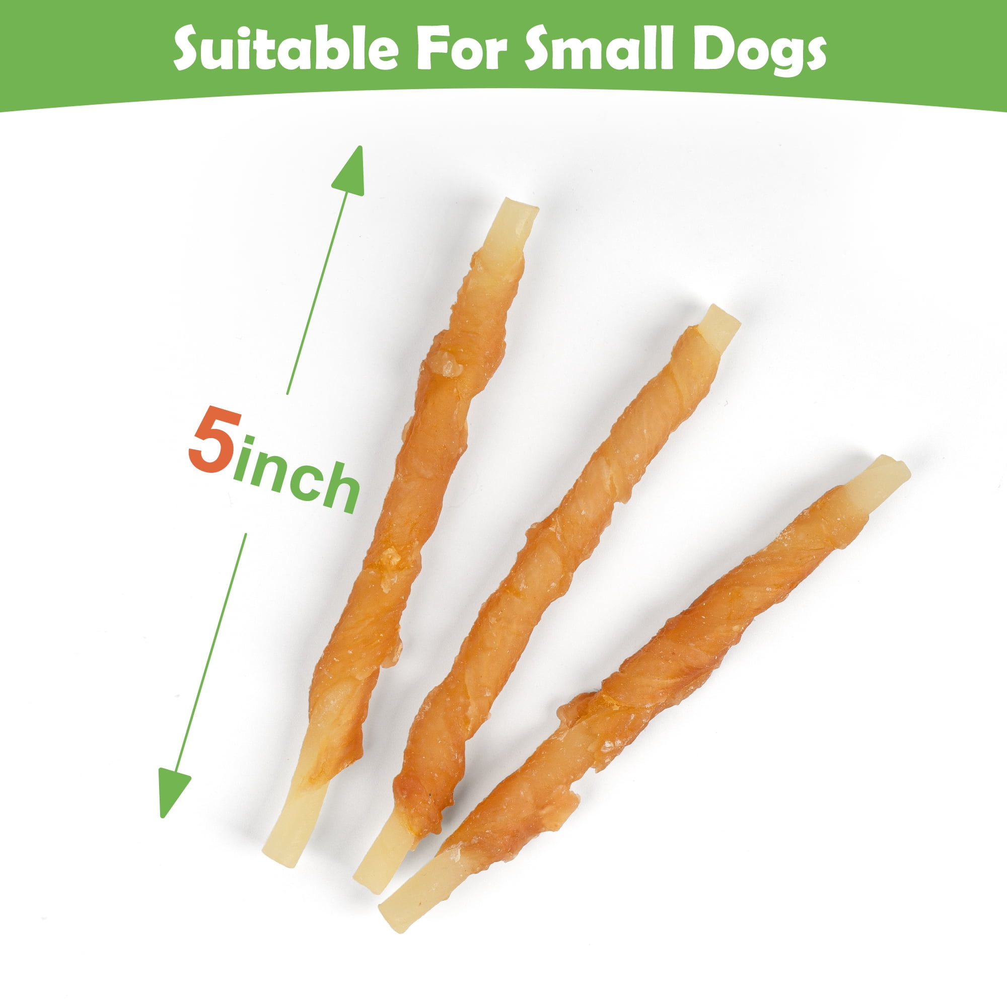 MON2SUN Chicken Wrapped Cod Sticks Small Dog Treats, 14 oz (40 Count)