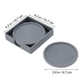 thumbnail image 4 of 5Pcs/set Silicone Round Cup Mat Creative Non-slip Coaster Thicken Coffee Tea Drink Placemat Table Cup Pad (Gray), 4 of 6