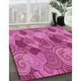 thumbnail image 2 of Ahgly Company Indoor Round Patterned Pink Lemonade Pink Area Rugs, 6' Round, 2 of 6