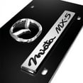 thumbnail image 2 of Mazda Miata MX-5 3D Logo on Black Stainless Steel License Plate, 2 of 3