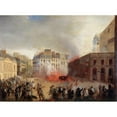 thumbnail image 3 of Anonymous 14x11 Black Modern Framed Museum Art Print Titled - Taking the Water Tower, Place Du Palais-Royal, February 24, 1848. (1848), 3 of 5