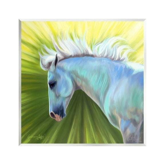 Stupell Industries Gathering Light Horse Animals & Insects Painting Unframed Art Print Wall Art, 12 x 12