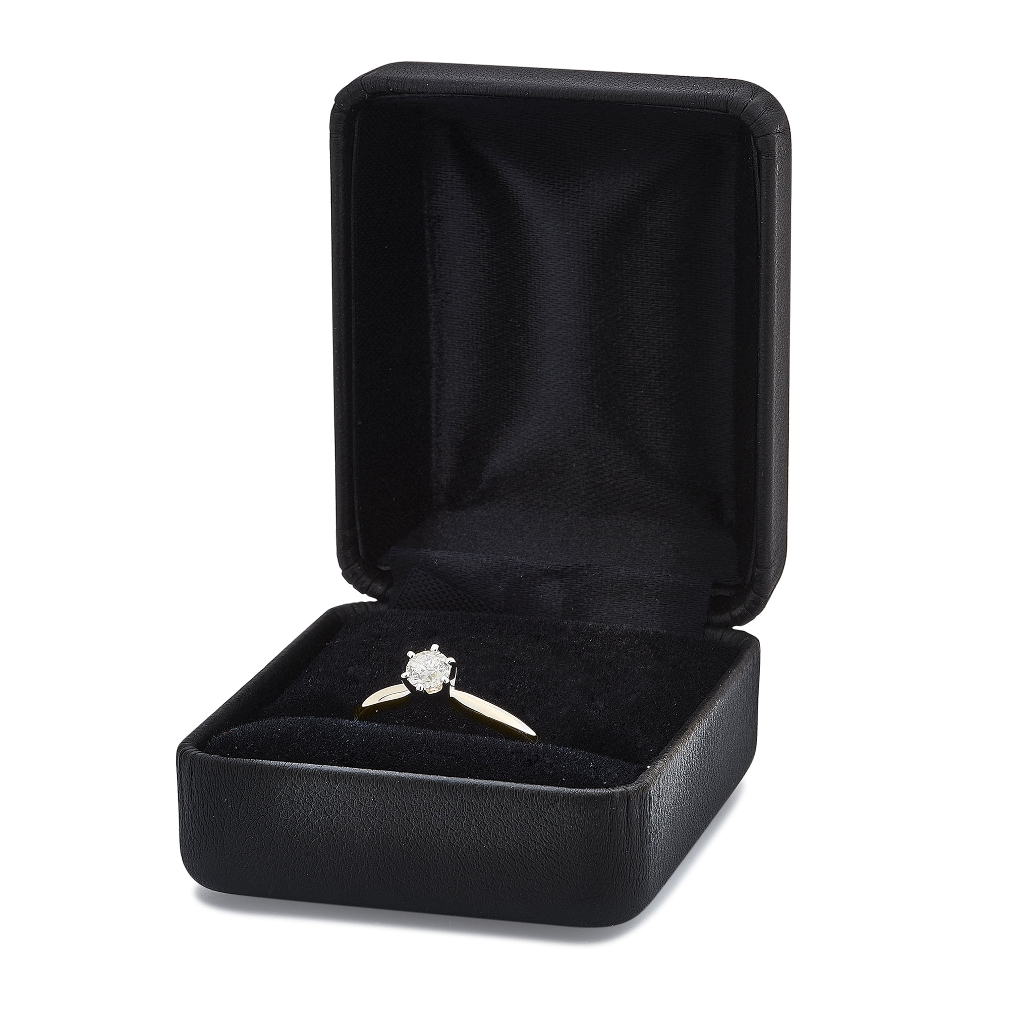 1/3 Carat T.W. Round Diamond 14K Yellow Gold Solitaire Engagement Ring