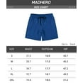 thumbnail image 3 of MADHERO Men's Swim Trunks with Mesh Liner Quick Dry Swimwear Bathing Suit Royal Blue Size s, 3 of 6