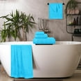 thumbnail image 4 of BELIZZI HOME Ultra Soft 6 Pack Cotton Towel Sets, Contains 2 Bath Towels 28x55 inch, 2 Hand Towels 16x24 inch & 2 Wash Coths 12x12 inch, Compact & Lightweight - Turquoise Blue, 4 of 7