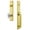 Lifetime Brass, variant on Grandeur 848827 Carre Solid Brass Rose Dummy Full Plate "D" Grip Handleset - Brass