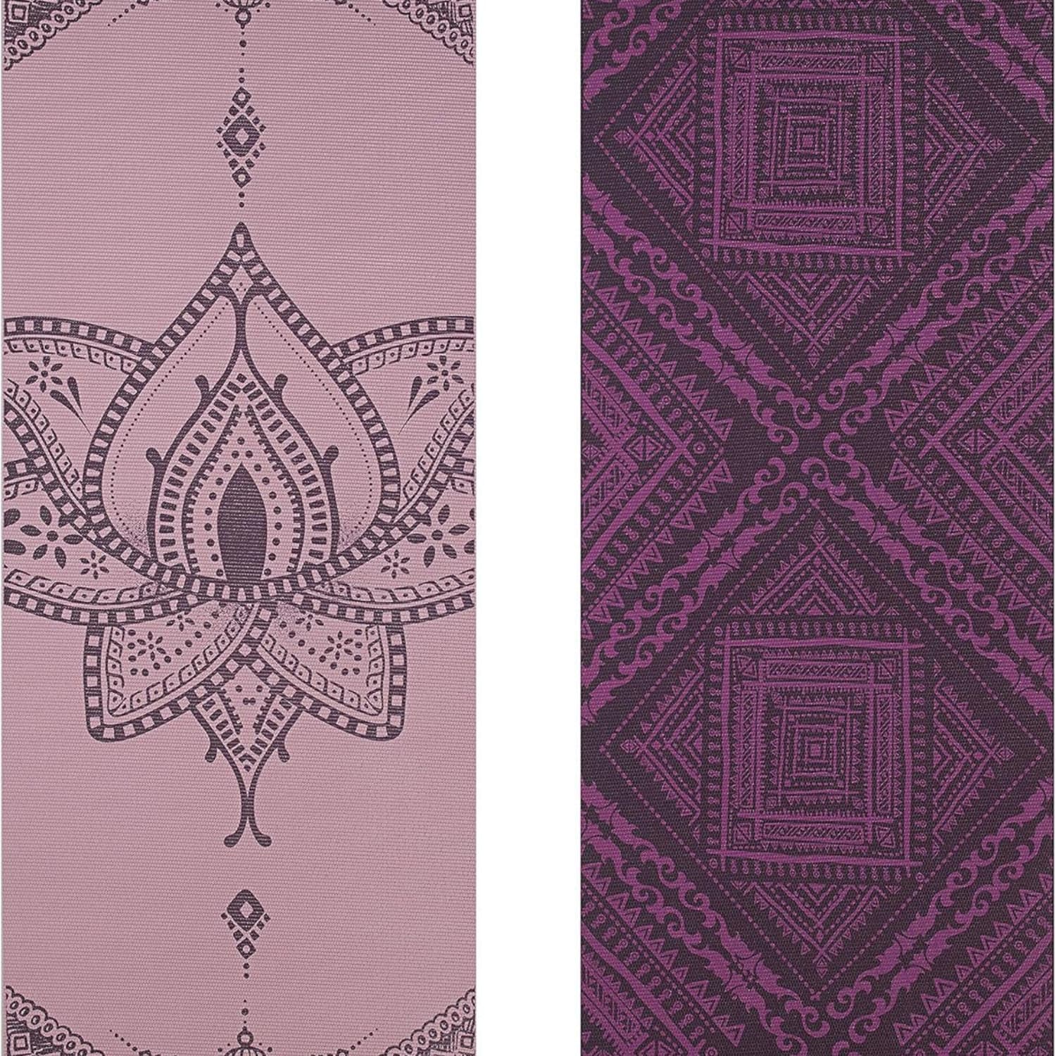 Yoga Mat - Premium 6mm Print Reversible Extra Thick Non Slip Exercise & Fitness Mat for All Types of Yoga, Pilates & Floor Workouts (68" x 24" x 6mm Thick)