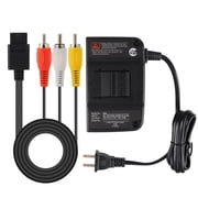 AC Adapter Power Supply & AV Cable Cord Nintendo 64 Brand New N64 Bundle Lot