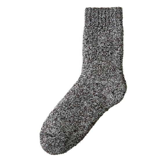 Tiqkatyck Ankle Socks Clearance, Winter Solid Thicked Thermal Socks Plush Medium Tube Sweat Absorbing Pure Cotton Socks Compression Socks for Women Crew Socks for Women Coffee One Size