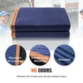 thumbnail image 4 of VEVOR Mantas para mudanzas, 80" x 72", 65 lbs/dz de peso, 12 paquetes, manta de embalaje profesional de algodón reciclado y no tejido, almohadillas resistentes para proteger muebles, azul/naranja, 4 of 9