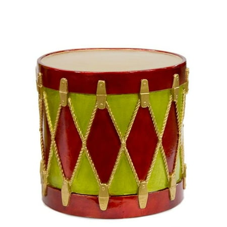 Autograph Foliage Christmas Autograph Foliages J-171810 14 in. x 12.5 in. Drum Ornament - Red, Gold ()