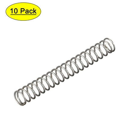 

Compressed Spring 3mm OD 0.3mm Wire Size 14mm Compressed Length 35mm Free Length 2.6N Load Capacity Gray 10 pcs