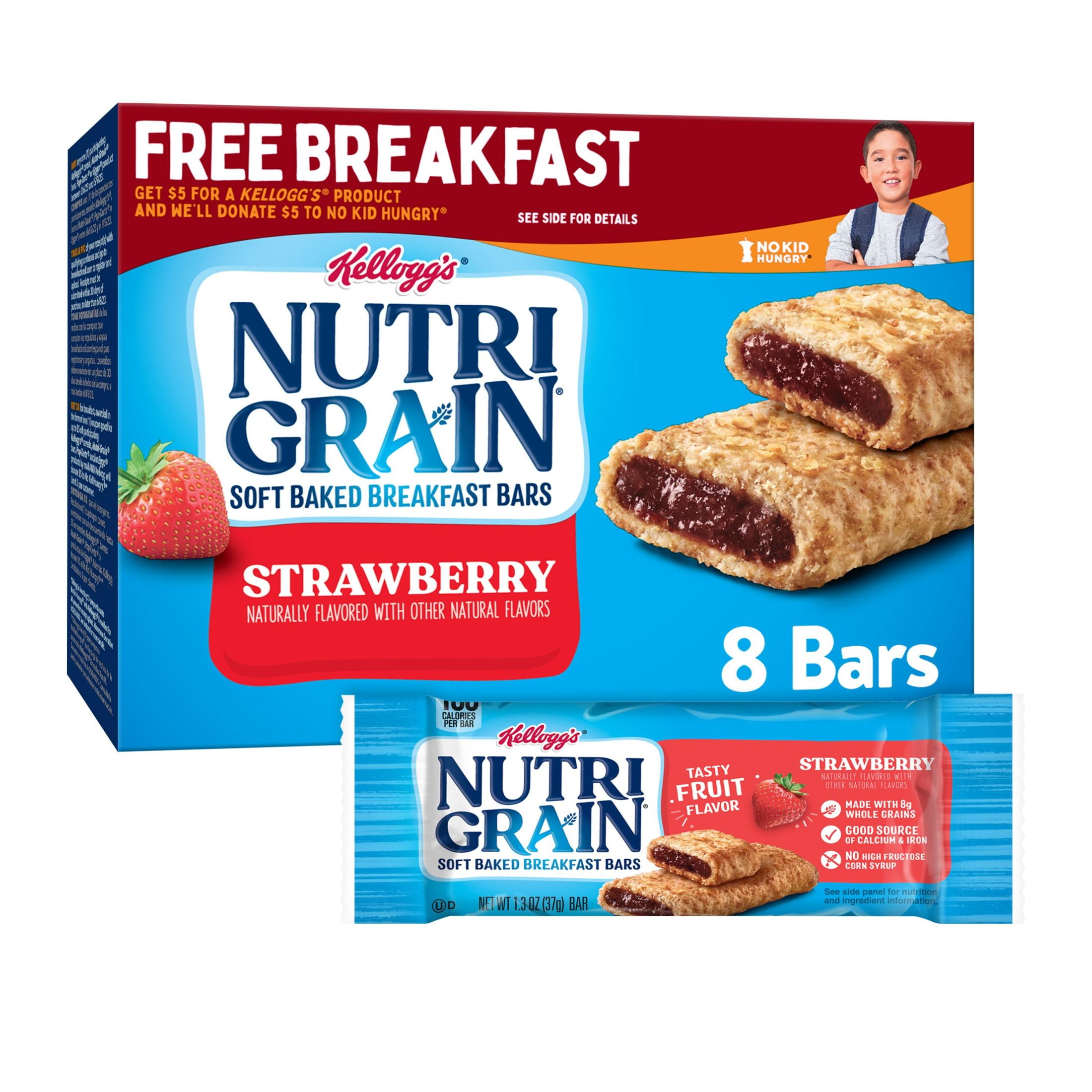 Nutri-Grain Strawberry Chewy Soft Baked Breakfast Bars, 10.4 oz, 8 Count