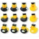 thumbnail image 1 of Patos de goma navideños geniales (2 "") tamaño estándar. (Paquete de 12) lindos juguetes de piscina para bañera de pato. (Patos de goma de graduación), 1 of 5